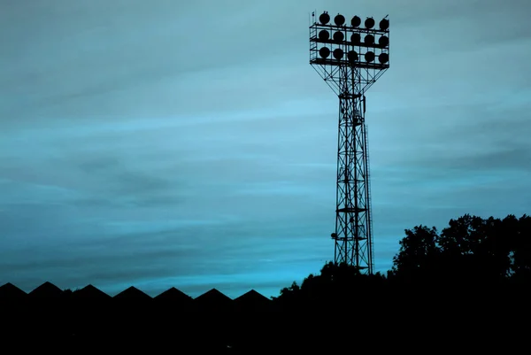 Stadion na zachód słońca — Zdjęcie stockowe