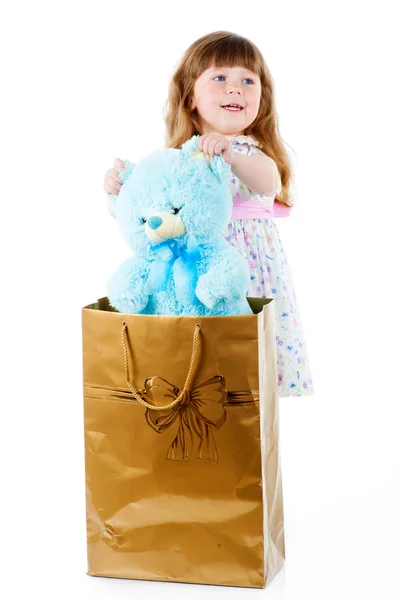 Kleines Mädchen einkaufen — Stockfoto