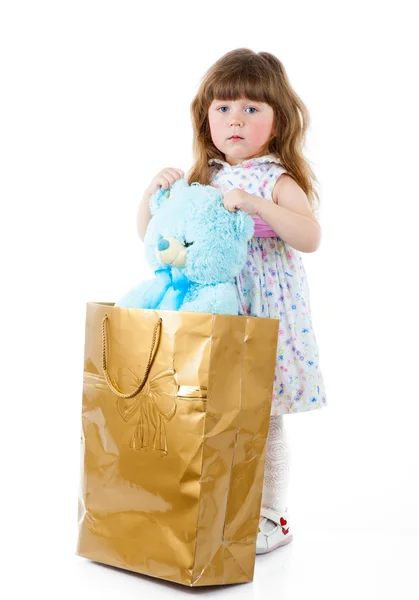 Little girl shopping — Stock Photo, Image