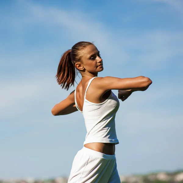 Fitness žena — Stock fotografie