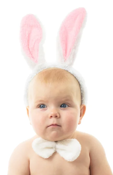 Baby with Bunny Ears — Stock Photo, Image