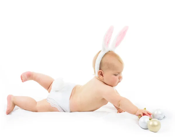 Baby with Bunny Ears — Stock Photo, Image