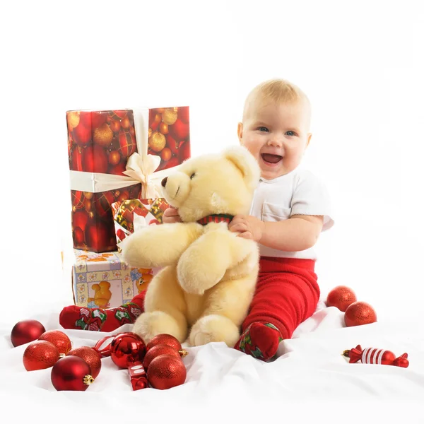Dziecko w Boże Narodzenie — Zdjęcie stockowe