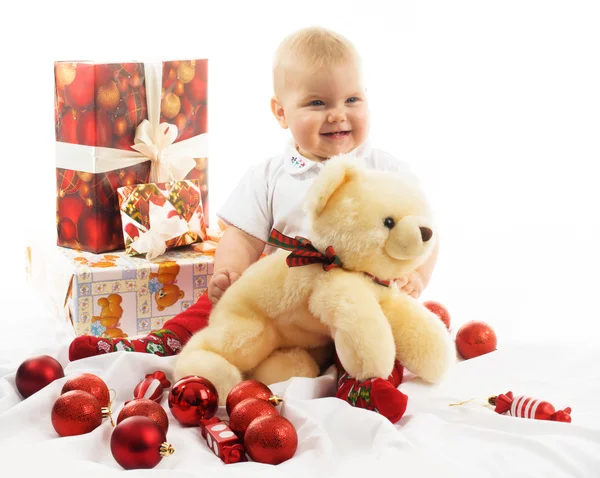 Baby in christmas — Stock Photo, Image