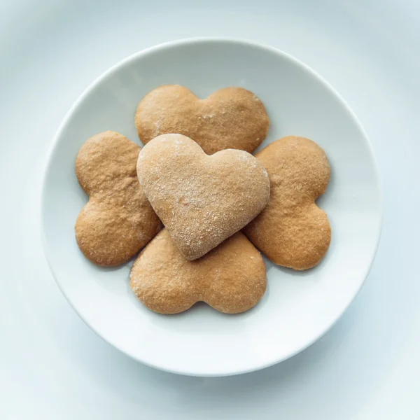 Pile of cookies on a plate — Stock Photo, Image