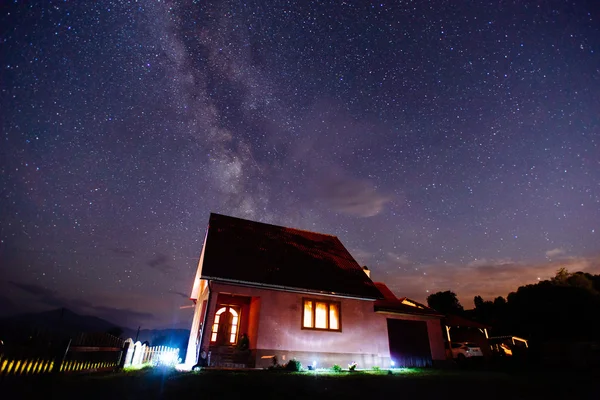 House under the stars — Stock Photo, Image