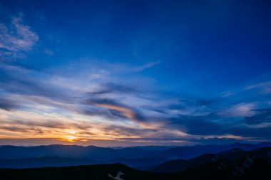 Gün batımında gökyüzü