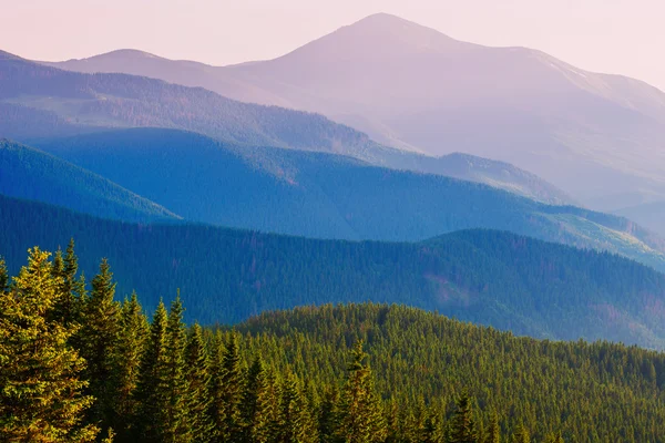 Beautiful sunset in the Carpathian Mountains Ukraine. — Stock Photo, Image