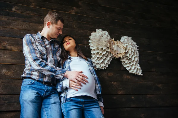 Family waiting for baby — Stock Photo, Image