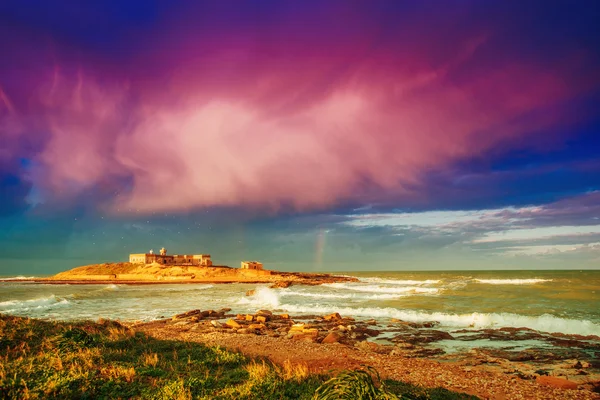 Spring panorama of sea coast city Trapany. Sicily, Italy, Europe — Stock Photo, Image