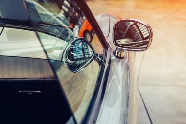 Bölüm retro araba yakın çekim.