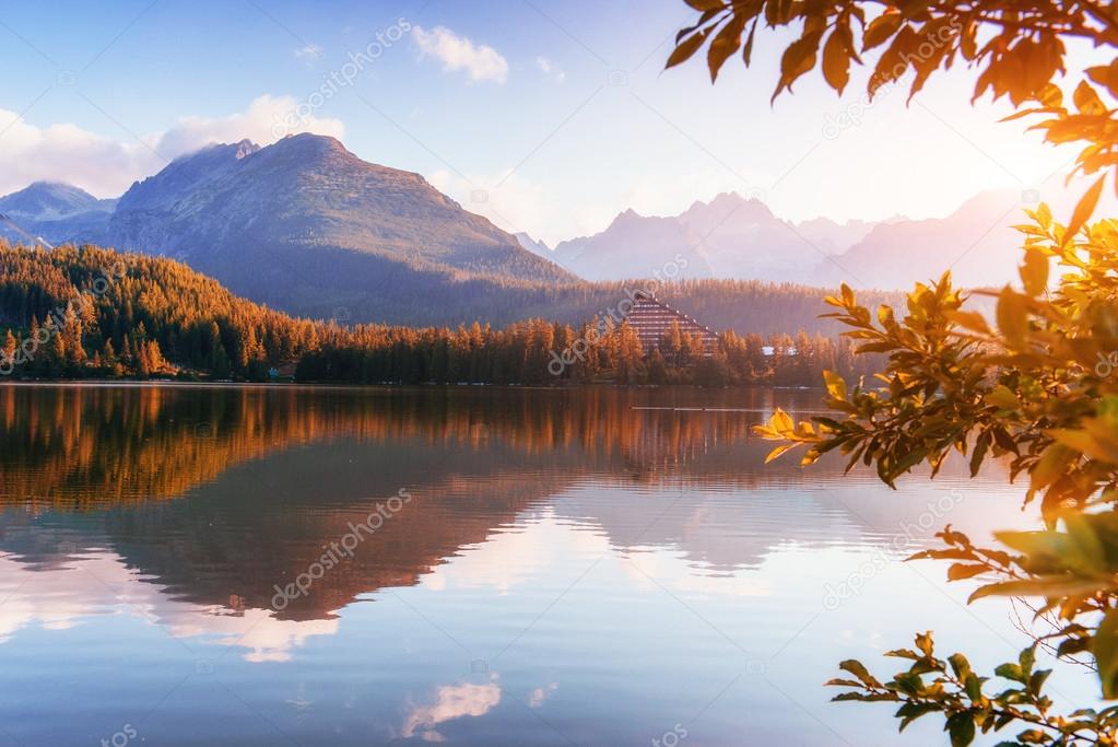 Lake Strbske pleso in High Tatras mountain, Slovakia, Europe