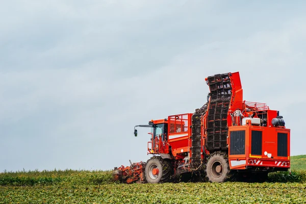 ポテト収穫機とトラクター — ストック写真
