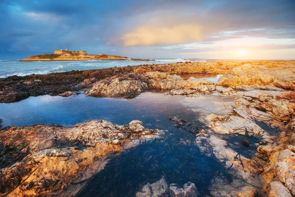 Spring panorama of sea coast city Trapany. Sicily, Italy, Europe — Stock Photo, Image