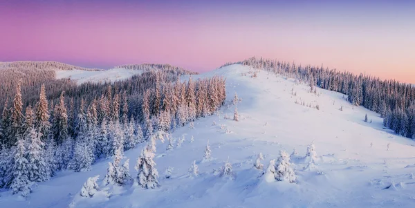 Misterioso tramonto sulle montagne. Carpazi, Ucraina, Europa . — Foto Stock