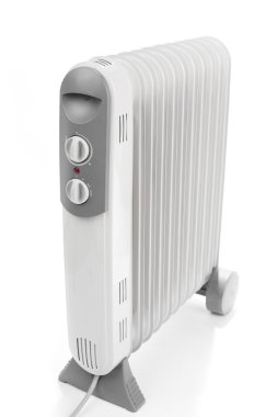 Beyaz arka plan üzerinde modern ısıtıcı