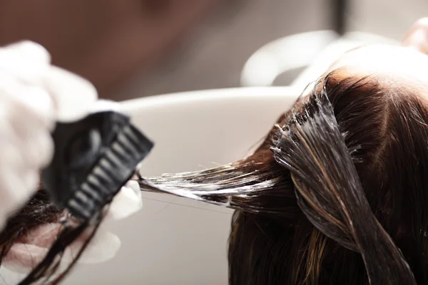 Cuidado do cabelo no salão de beleza moderno — Fotografia de Stock