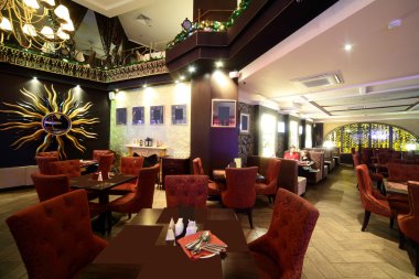 parlak renklerde Avrupa Restoran