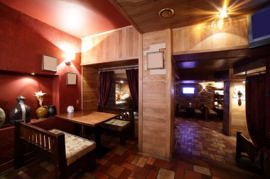 parlak renklerde Avrupa Restoran