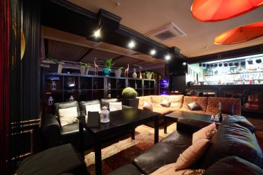 parlak renklerde Avrupa Restoran