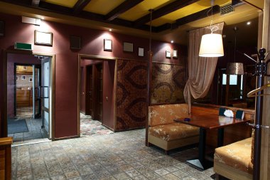 parlak renklerde Avrupa Restoran