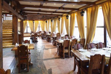 parlak renklerde Avrupa Restoran