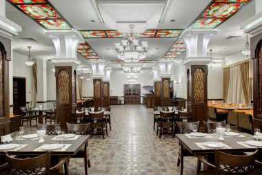 parlak renklerde Avrupa Restoran