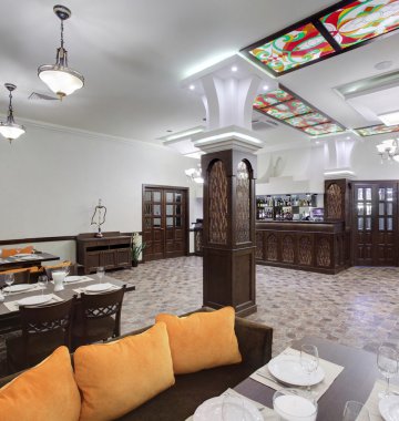 parlak renklerde Avrupa Restoran