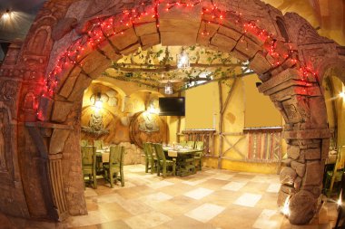 parlak renklerde Avrupa Restoran