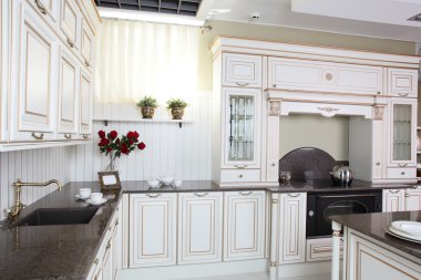 İç modern Avrupa mutfağı