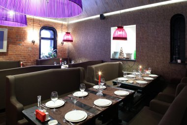 parlak renklerde Avrupa Restoran