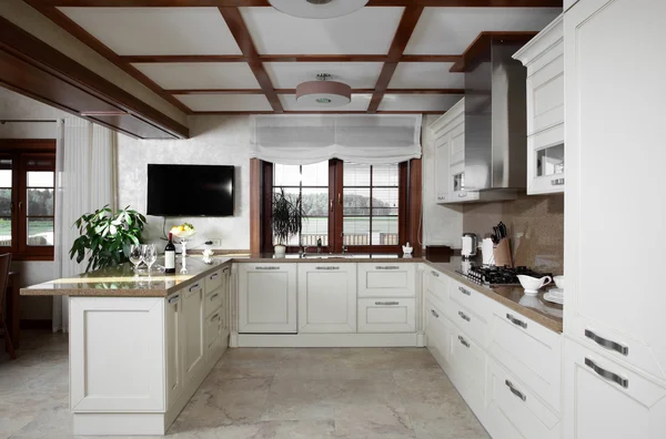 Interior of modern european kitchen — Stock Photo, Image