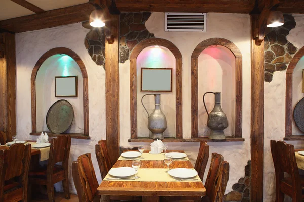 欧洲的餐厅，在明亮的颜色 — 图库照片