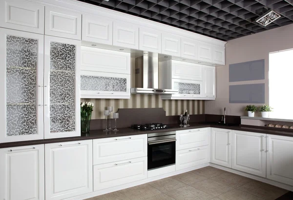 Interior of modern european kitchen — Stock Photo, Image