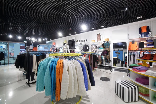 Brand new interior of cloth store — Stock Photo, Image