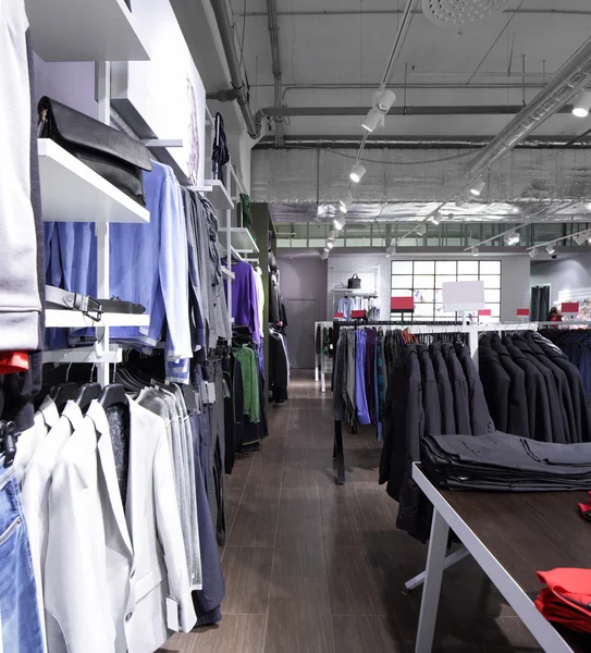 Brand new interior of cloth store — Stock Photo, Image