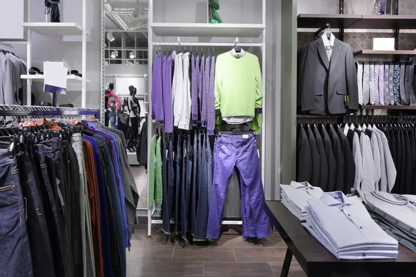 Brand new interior of cloth store — Stock Photo, Image