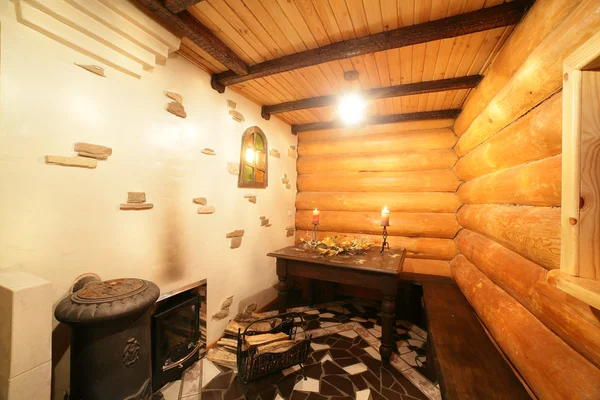 Interior of modern wooden sauna — Stock Image Interior of modern wooden sauna Stock Picture