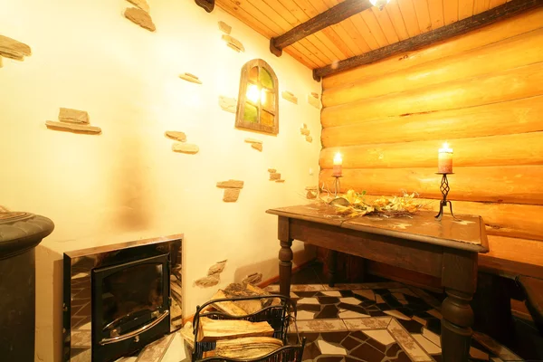 Interior of modern wooden sauna — Stock Image Interior of modern wooden sauna Stock Photo