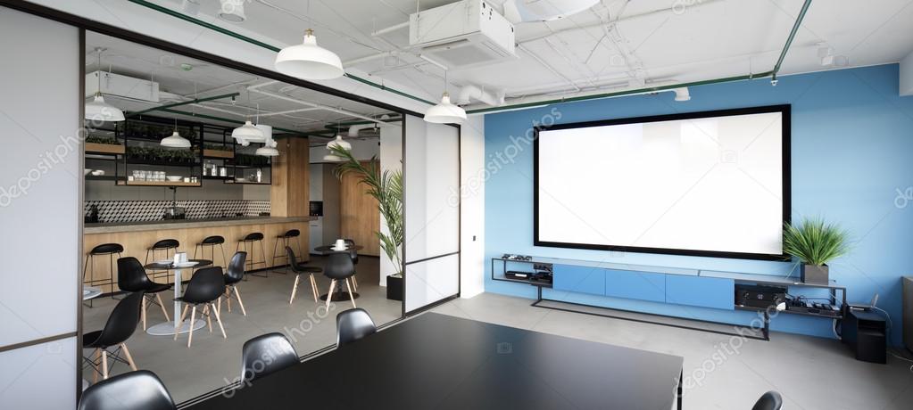 projector room in stylish office