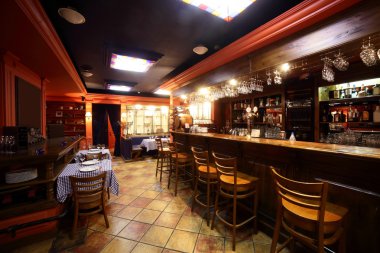 parlak renklerde Avrupa Restoran