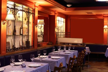 parlak renklerde Avrupa Restoran