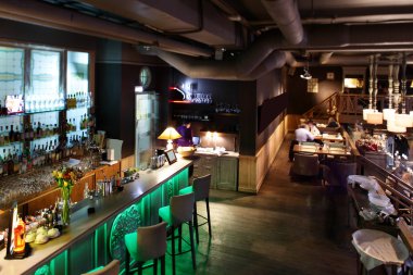 parlak renklerde Avrupa Restoran