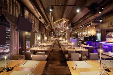 parlak renklerde Avrupa Restoran