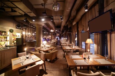 parlak renklerde Avrupa Restoran