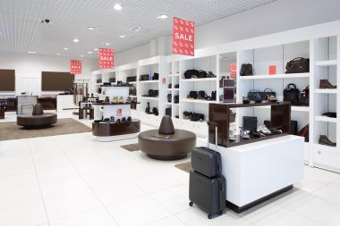 İç modern Avrupa alışveriş Ayakkabı mağazası
