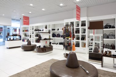 İç modern Avrupa alışveriş Ayakkabı mağazası