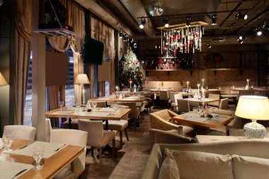 parlak renklerde Avrupa Restoran