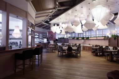 parlak renklerde Avrupa Restoran