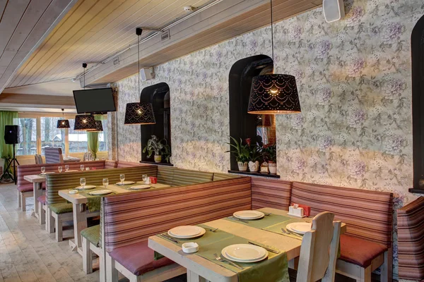 Restaurante europeo en colores brillantes —  Fotos de Stock